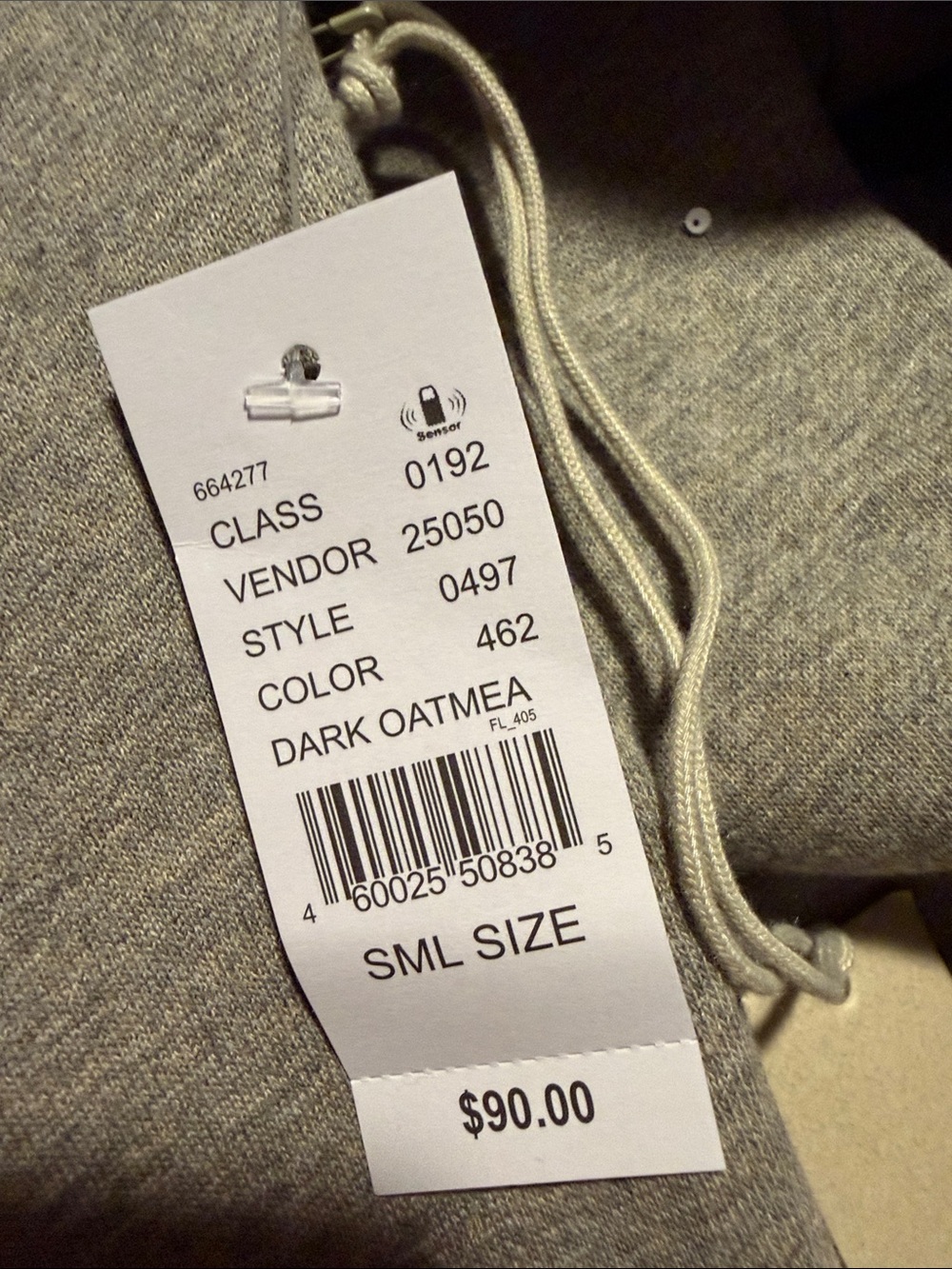 Essentials Grey Hoodie with Black Fear of God Logo - Picture 6 of 6
